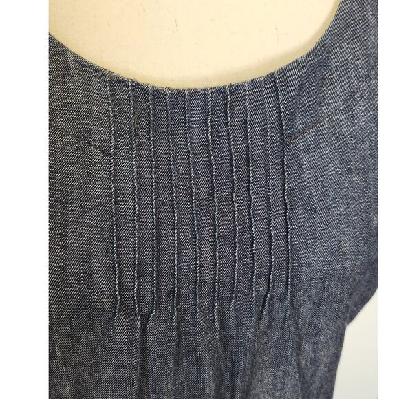 Boden NWOT Montmartre Short Sleeve Chambray Cotton Denim Shift Dress Size 2 - Picture 5 of 7
